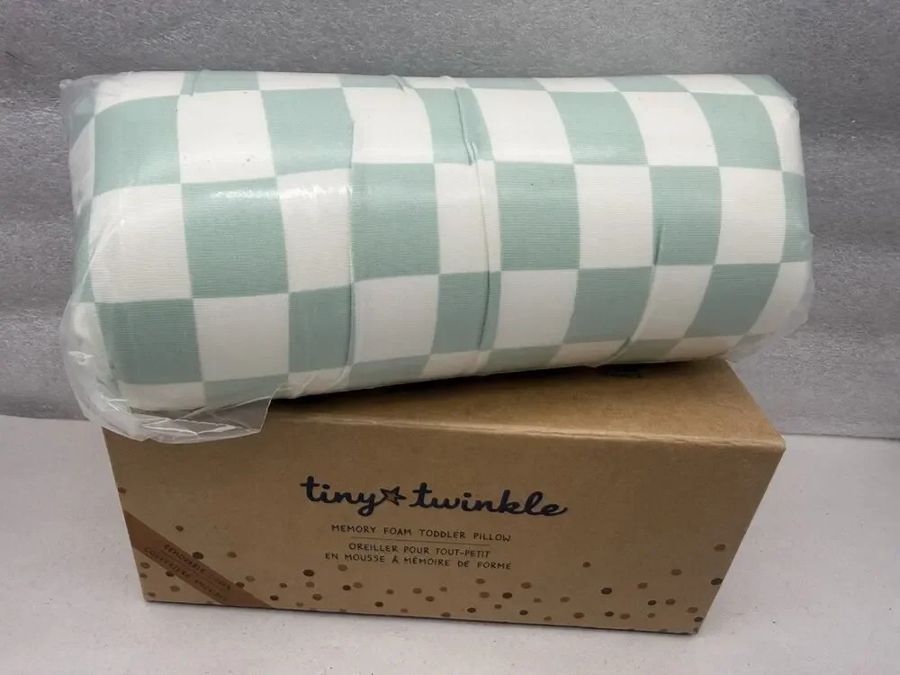 Tiny Twinkle Toddler Pillow, Ergonomic Shape w/Resilient, Cloud-Like Memory Foam